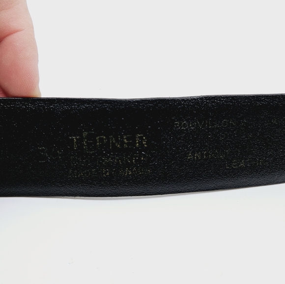 TERNER | silver buckle & cowhide leather belt - Picture 9 of 10